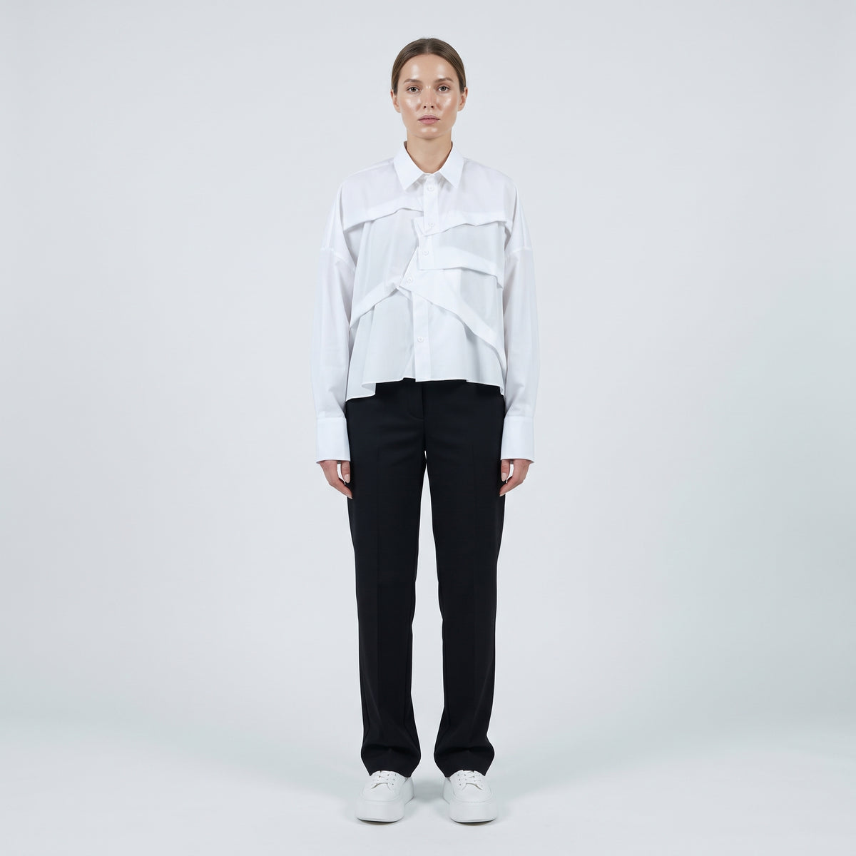 Architectural Layered Cotton Shirt