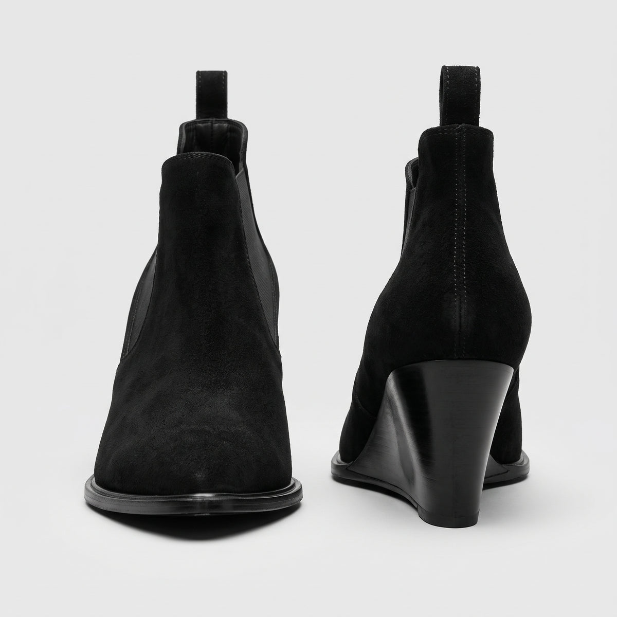 Suede Wedge Ankle Boots