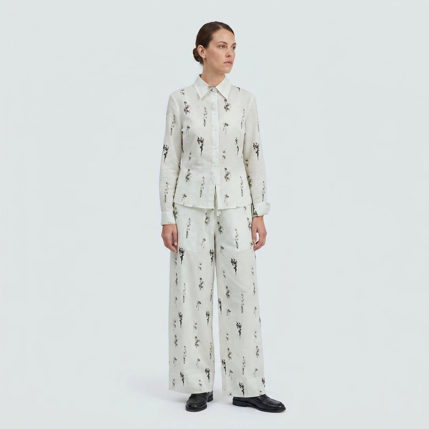 Abstract Print Cotton Shirt