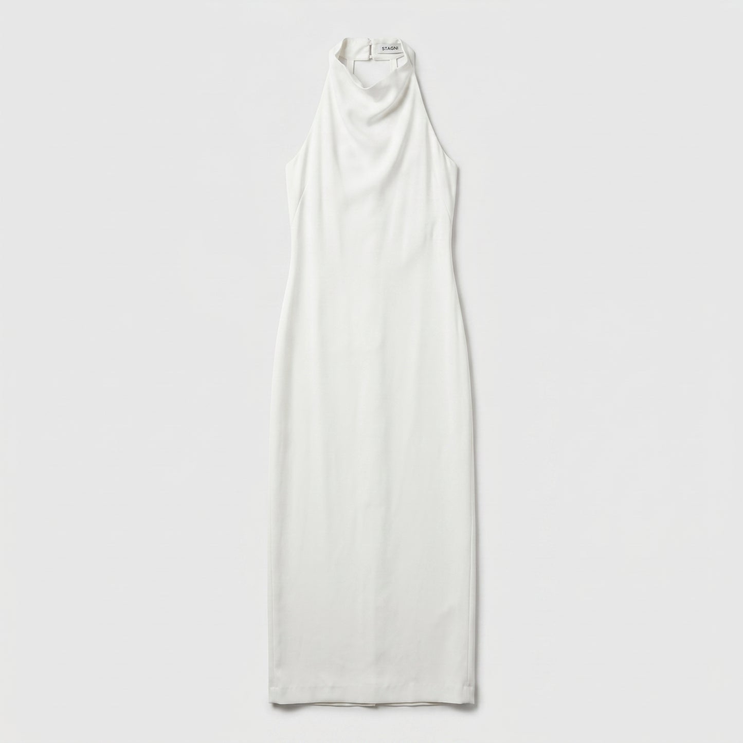 Elegant Halter Neck Midi Dress