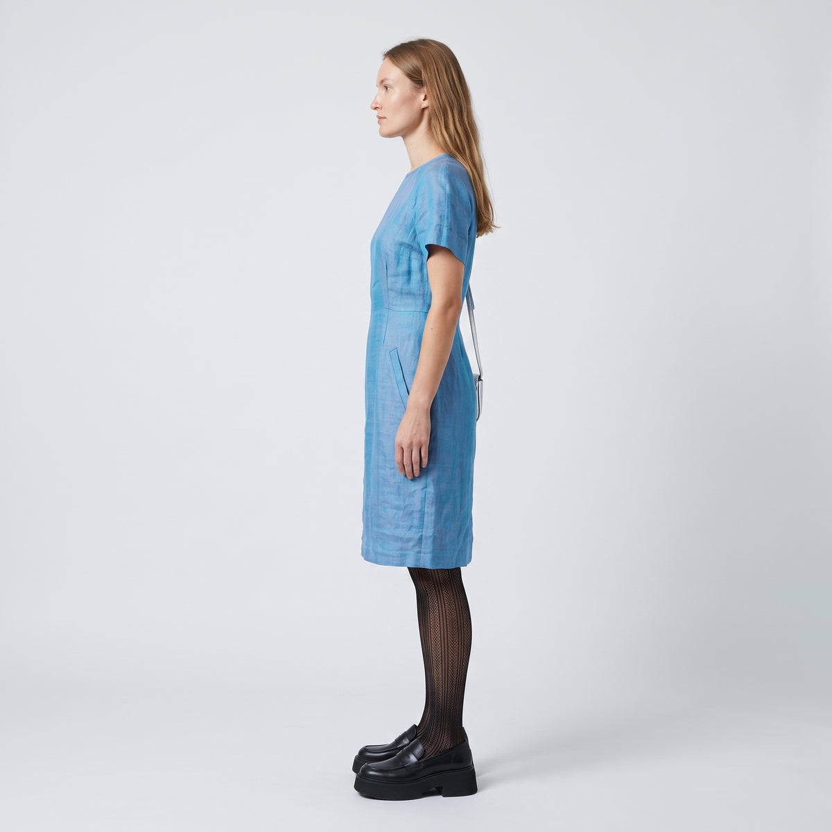 Tailored Linen Sheath Dress