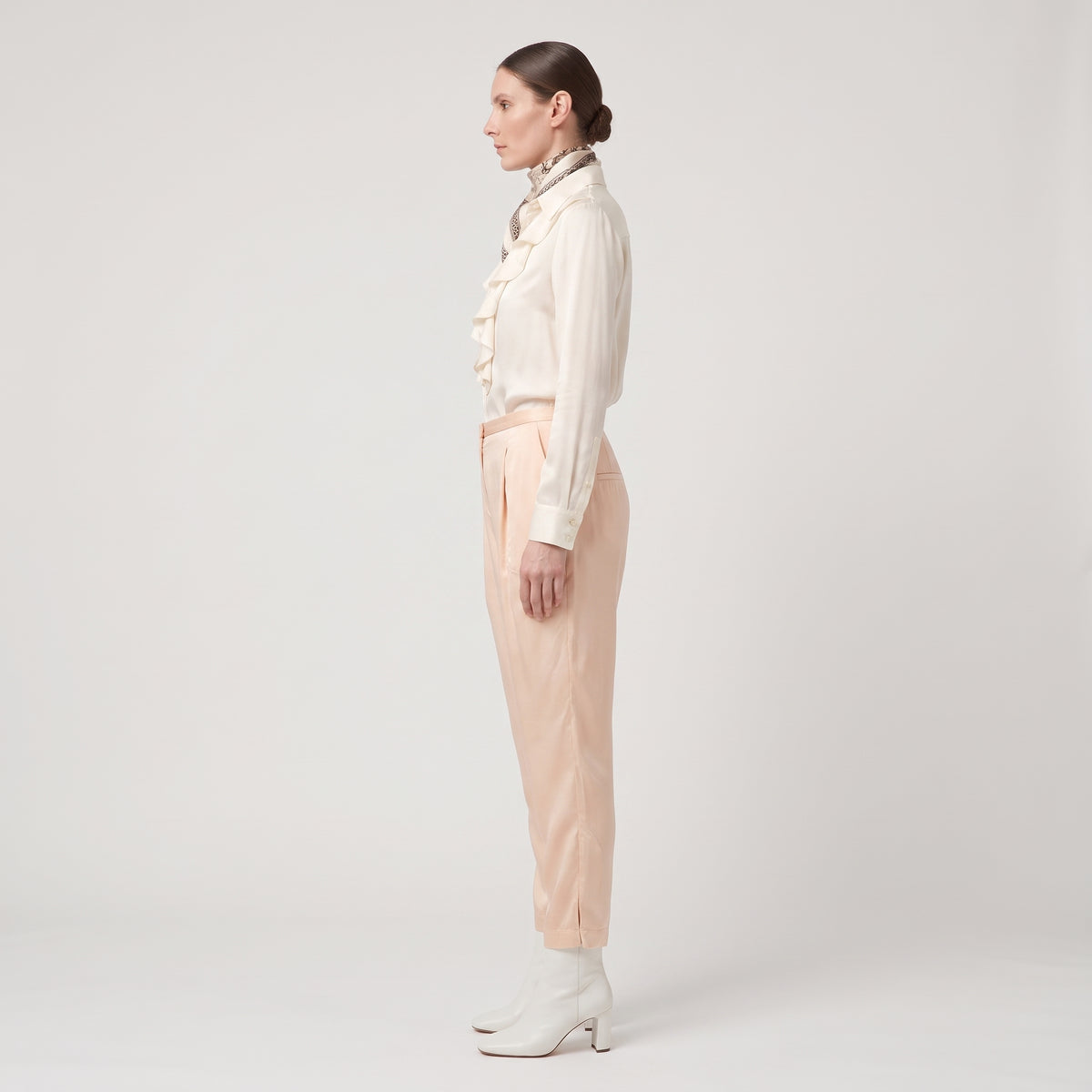 Tailored Pastel Peach Trousers