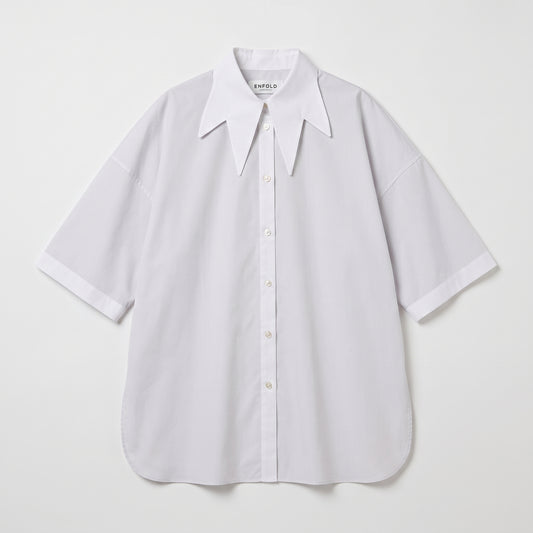 Oversized Pointed Collar Shirt
