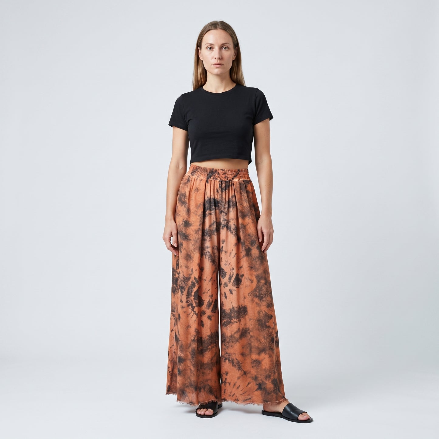Tie-Dye Wide Leg Trousers