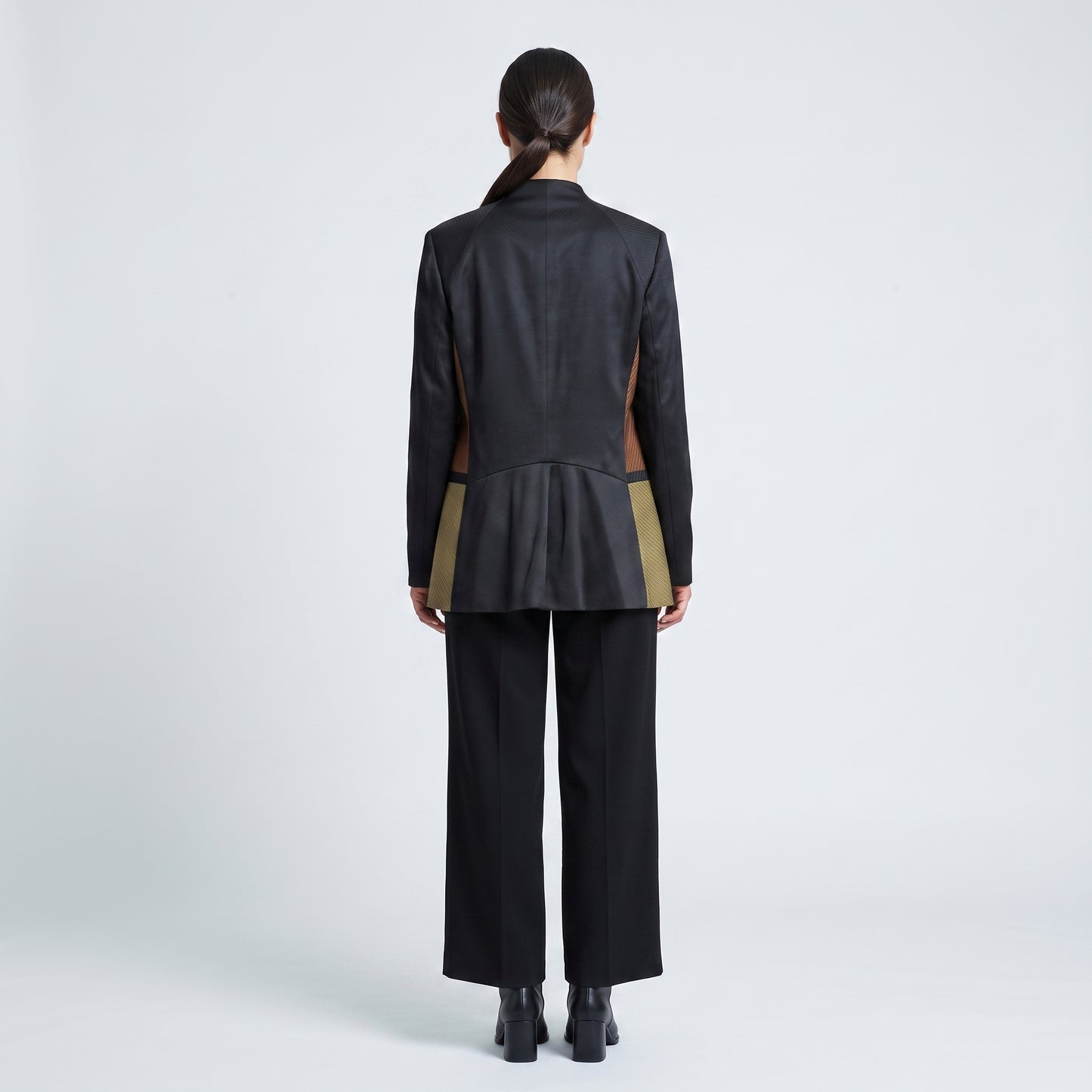 Colorblocked Structured Tailored Jacket
