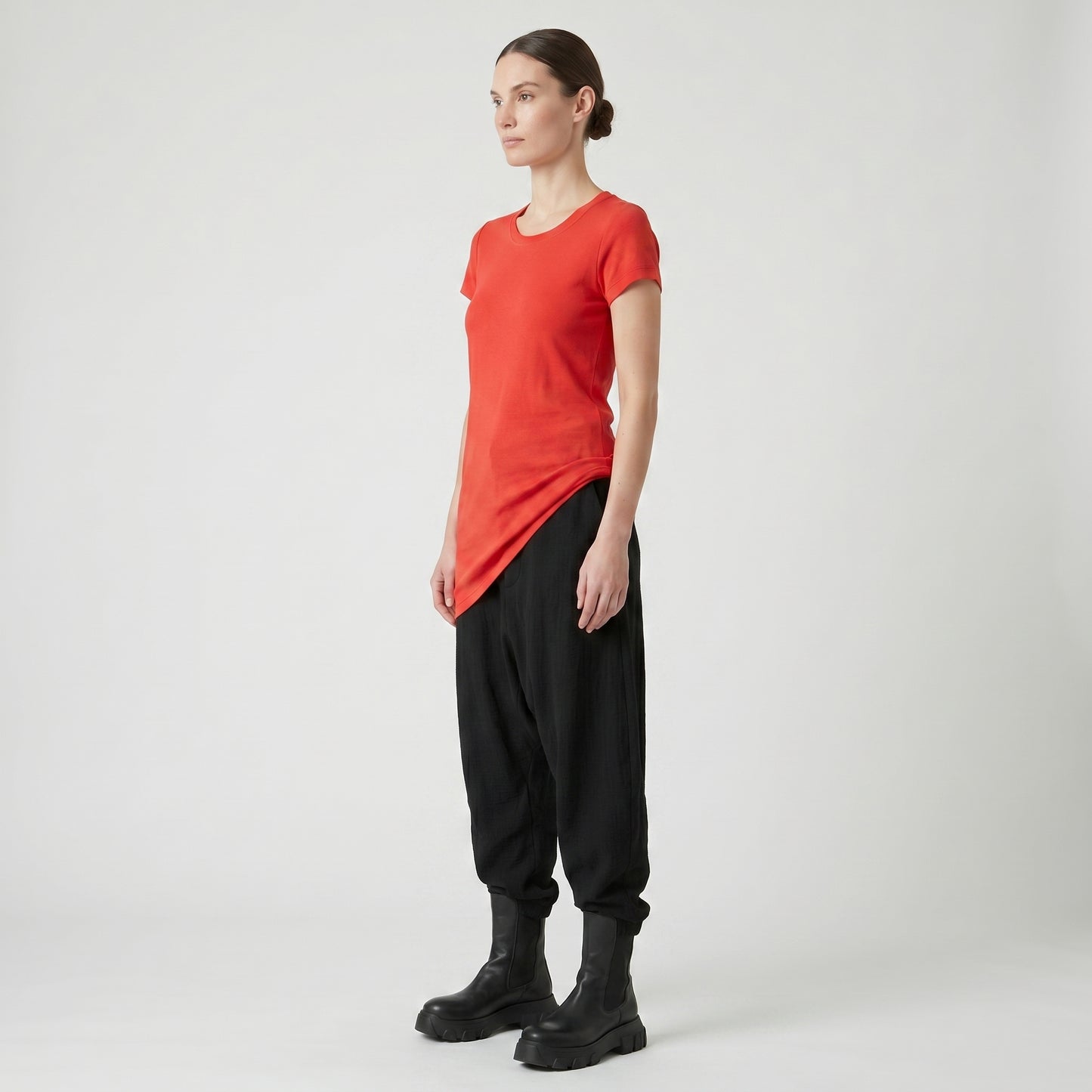 Asymmetric Cotton Jersey Tee