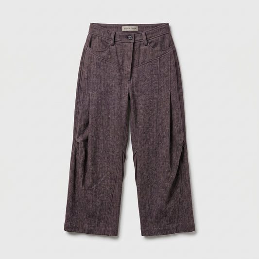 Structured High-Waisted Cropped Trousers