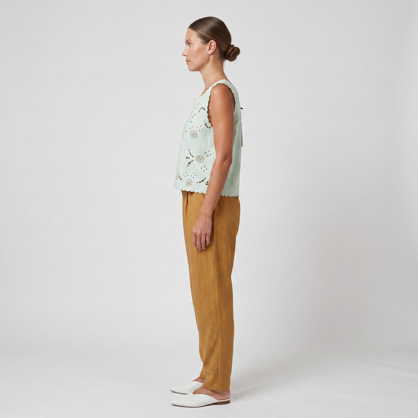 Floral Embroidered Eyelet Top