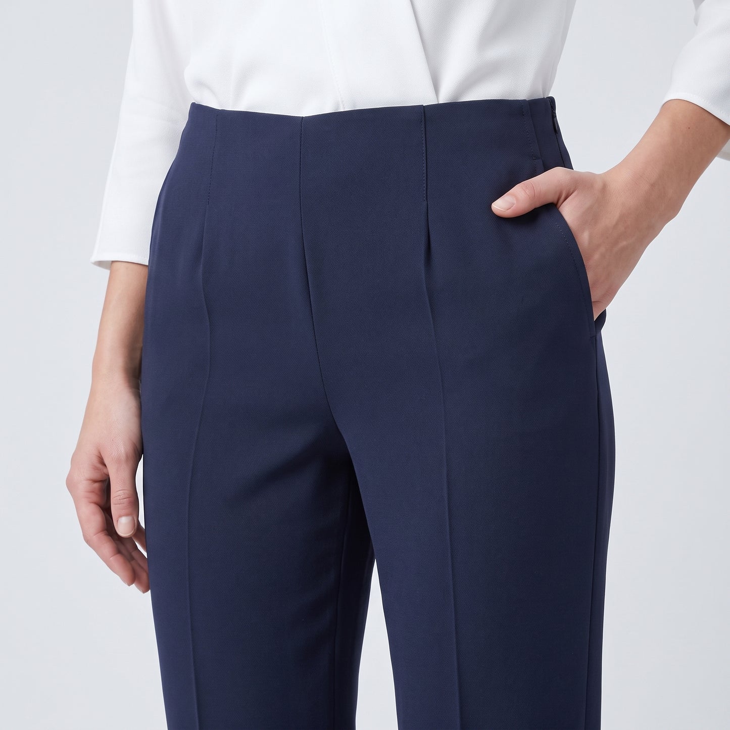 Tailored Navy Slim Trousers