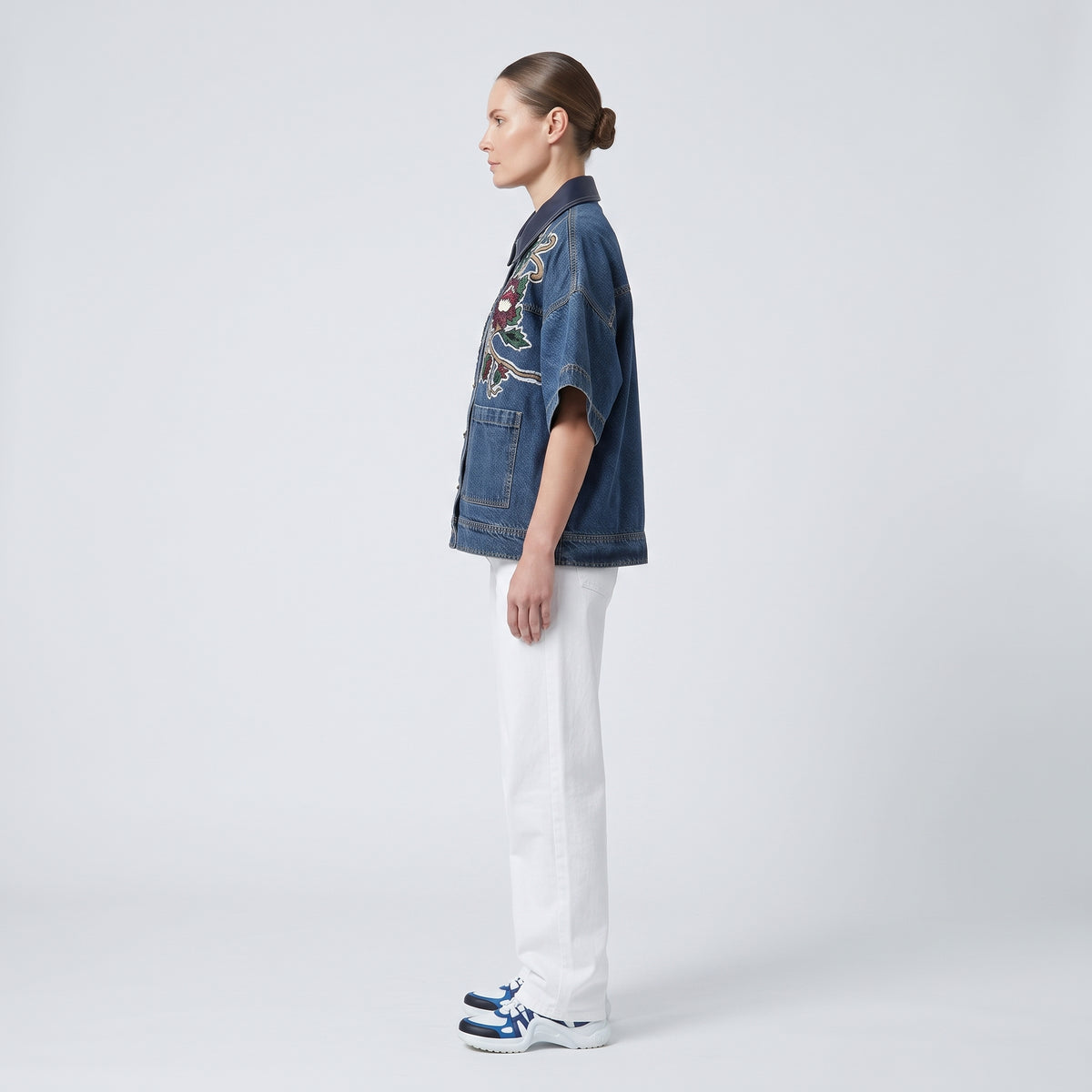 Embroidered Floral Denim Jacket