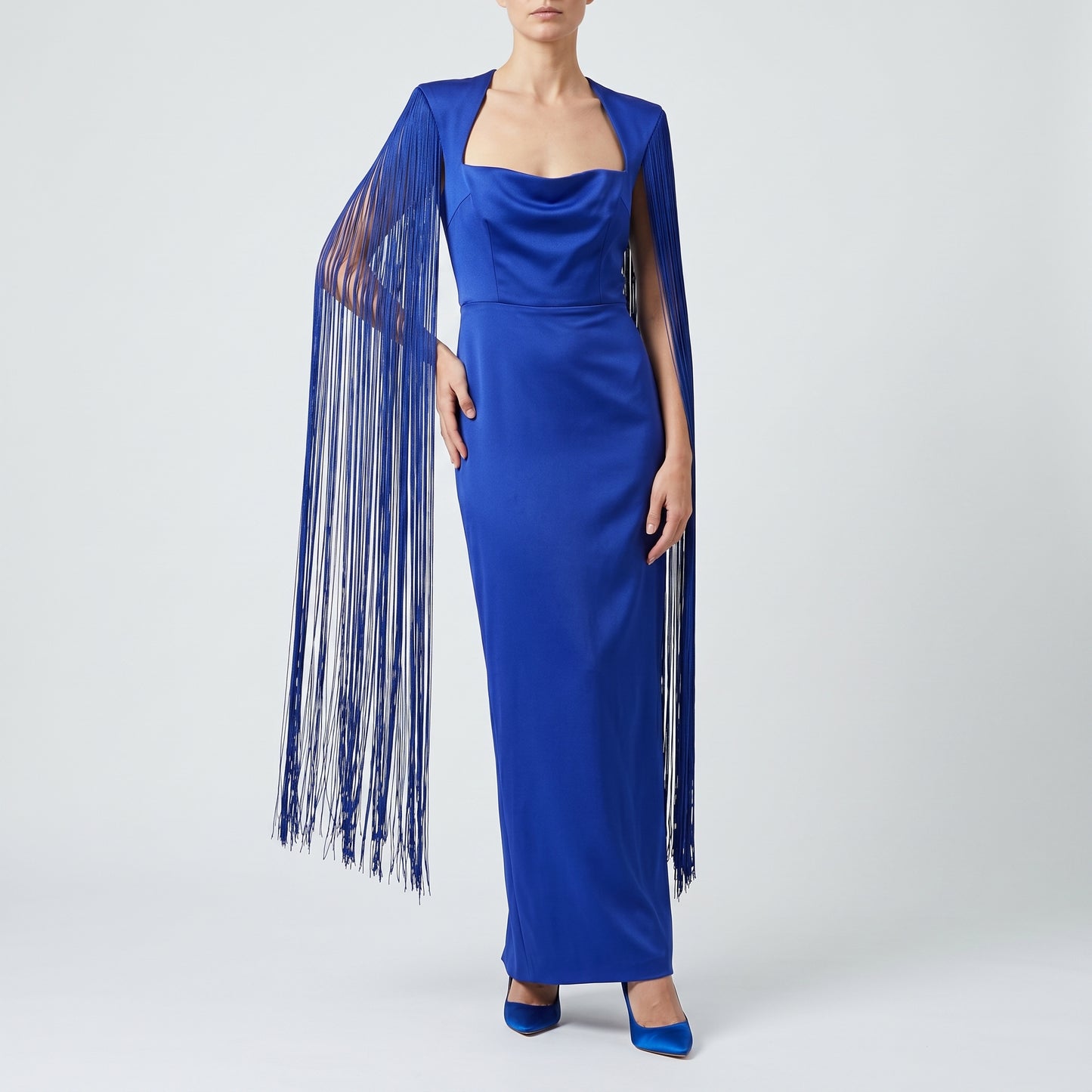 Fringe Sleeve long Dress