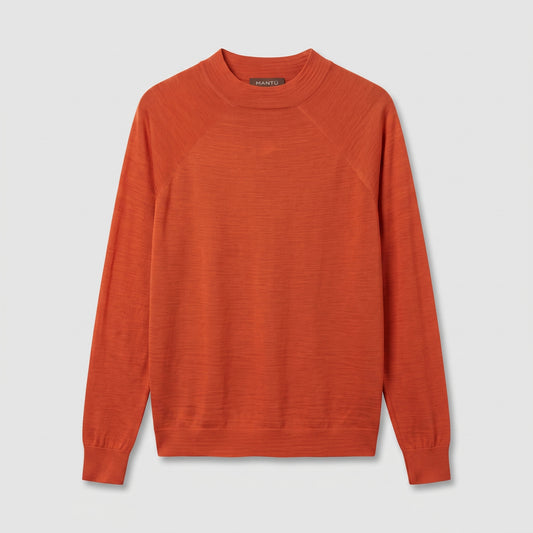 Rust Crew Neck Knit Sweater