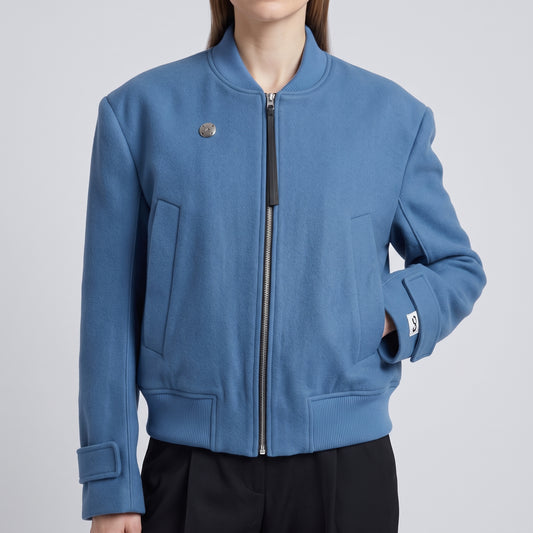 Structured Wool Bomber Jacket