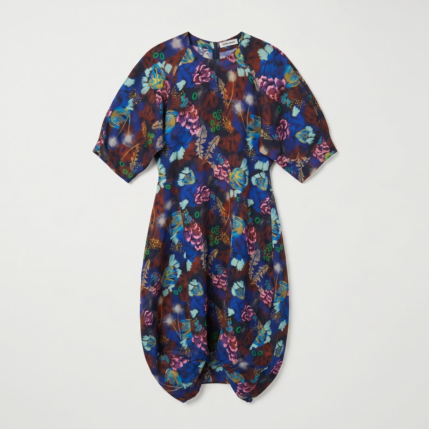 Floral Print Sculpted Midi Dress