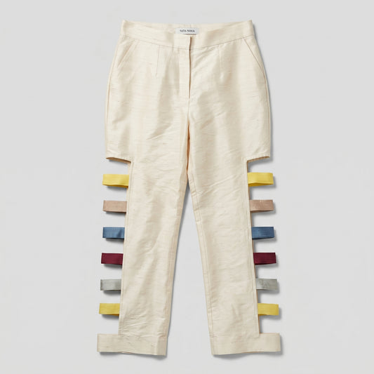 Cutout Multi-Strap Tailored Trousers