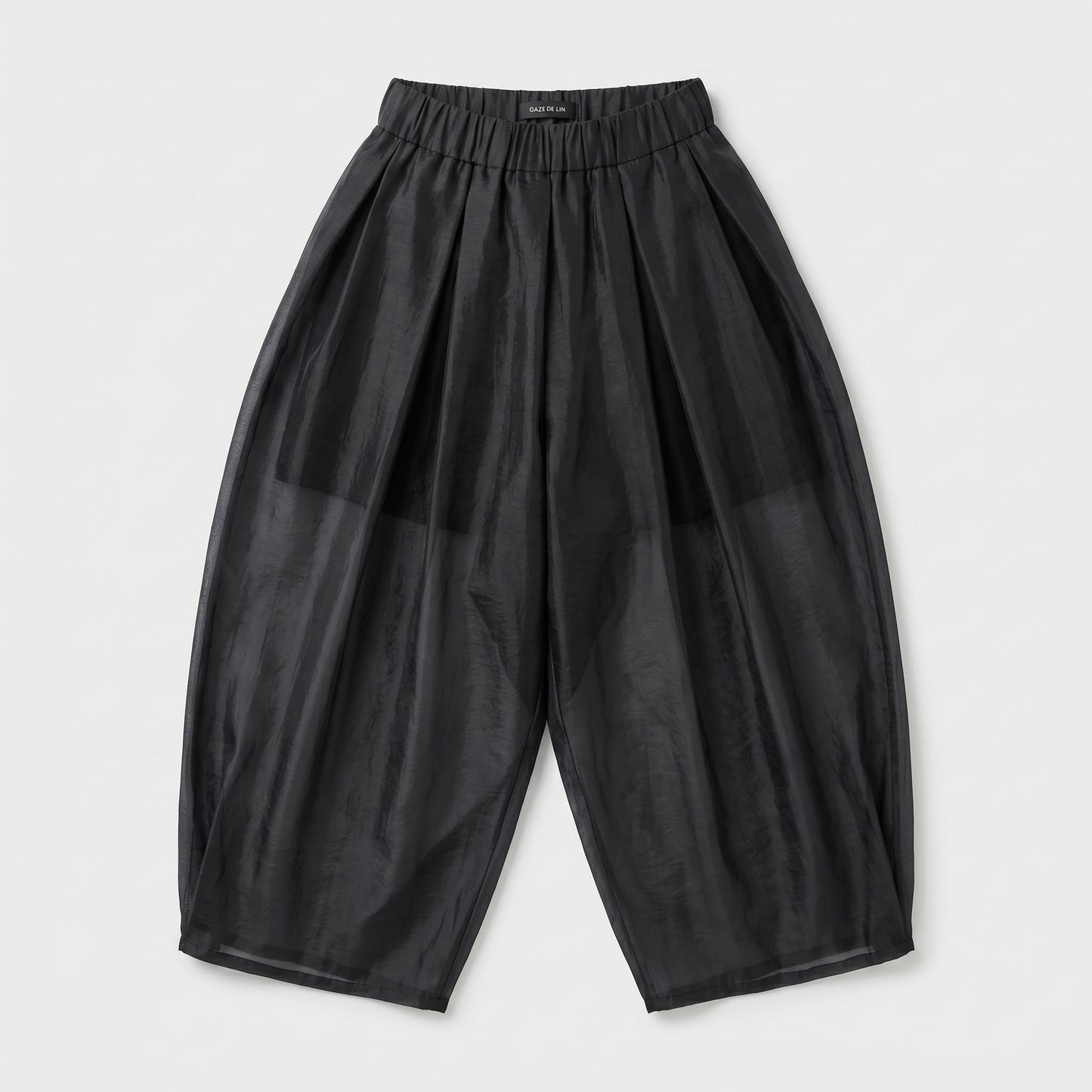 Sheer Pleated Culotte Trousers