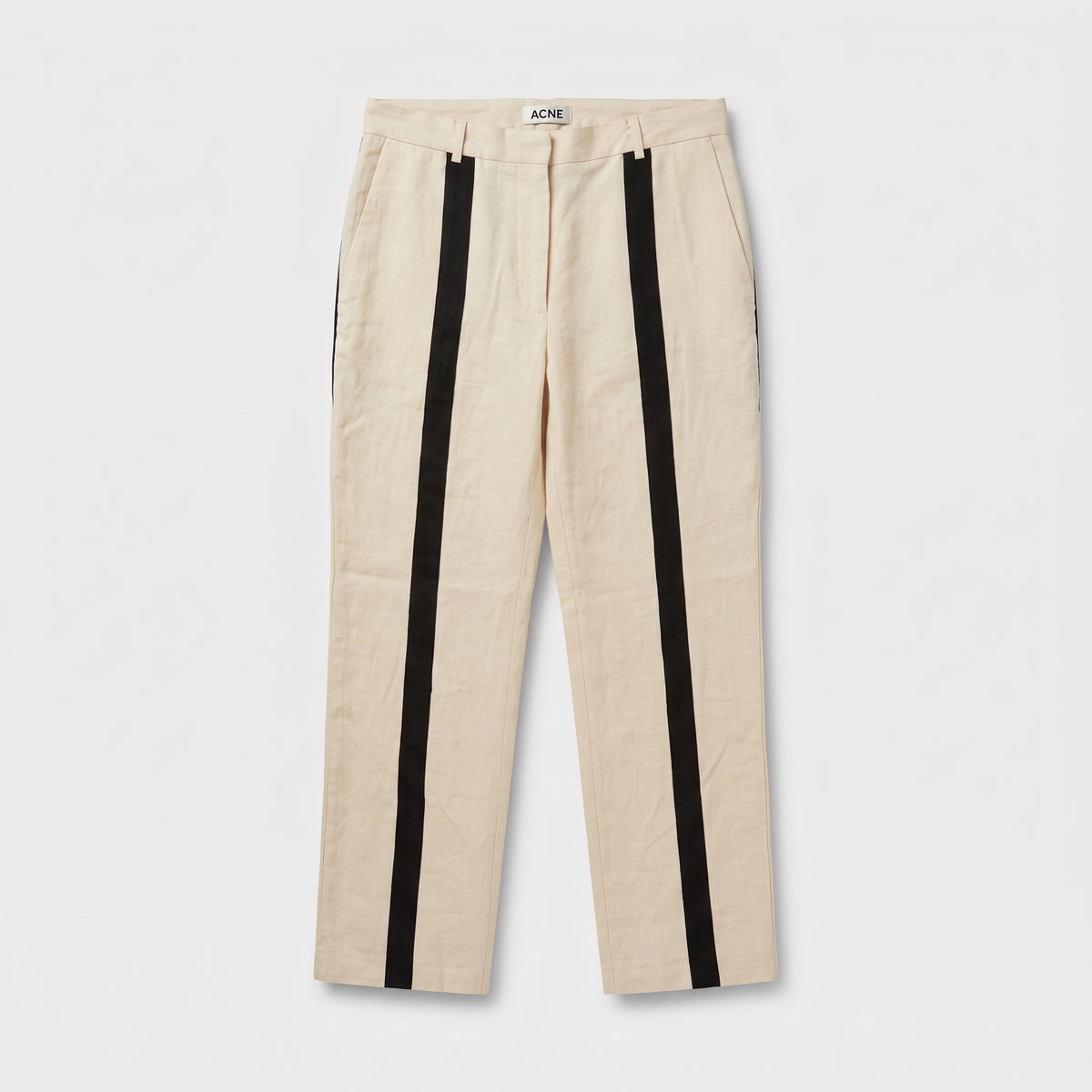Striped Linen Tailored Trousers