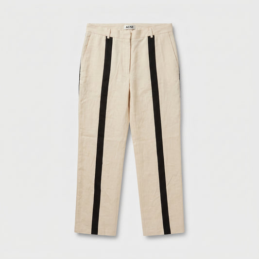 Striped Linen Tailored Trousers