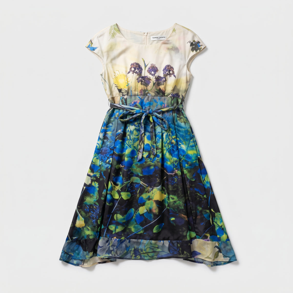 Floral Print Cap Sleeve Dress