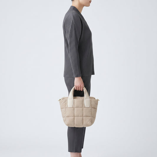 Mini Quilted Puffer Tote Bag