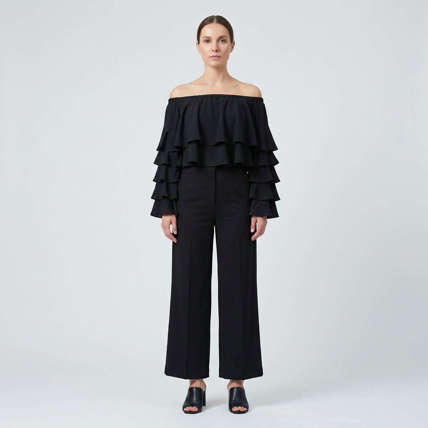 Off-The-Shoulder Ruffle Statement Top