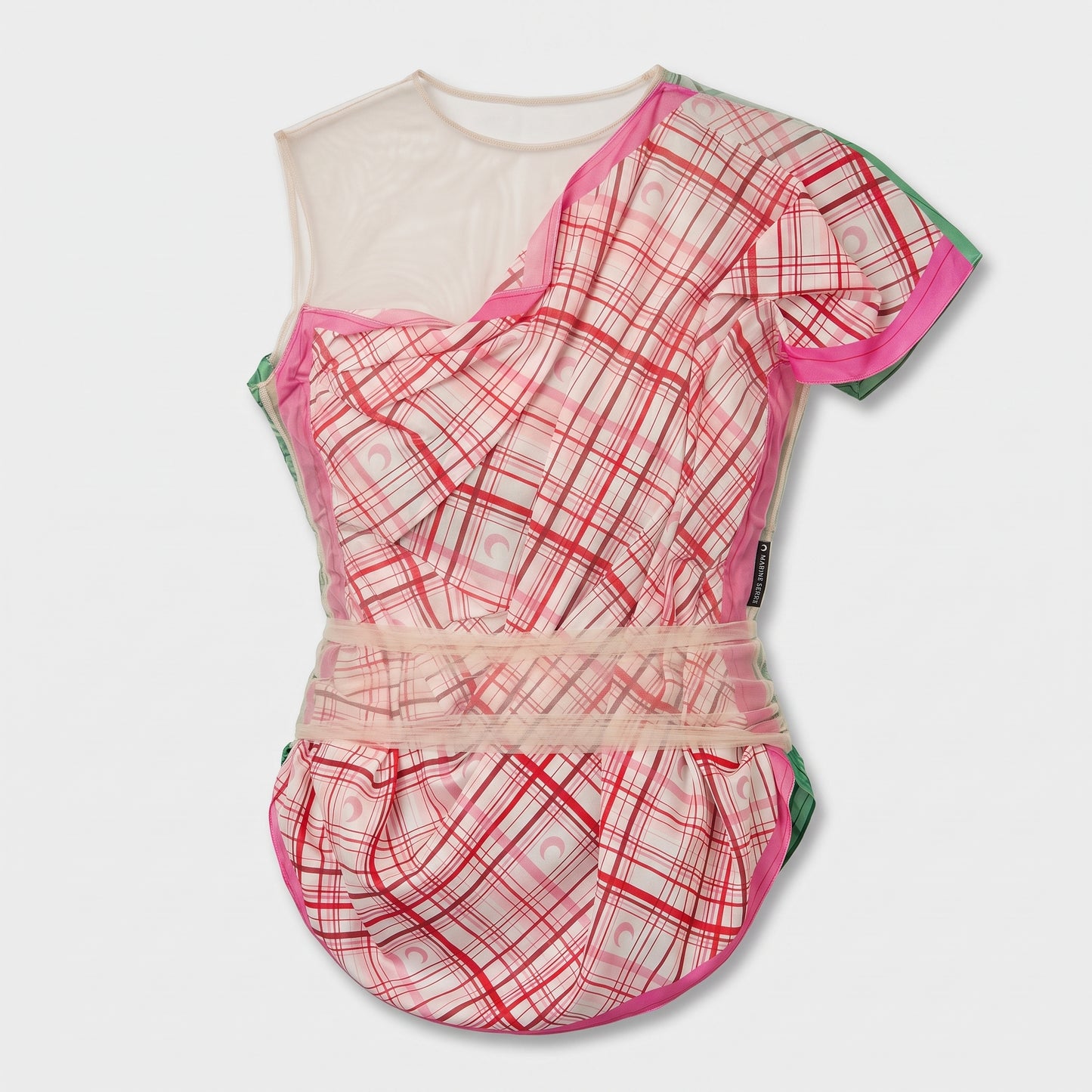 Asymmetric Plaid Mesh Top