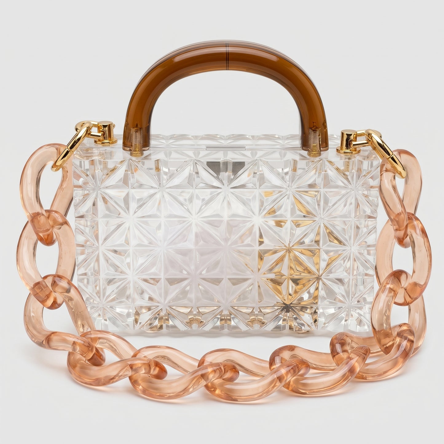 Geometric Transparent Acrylic Box Bag