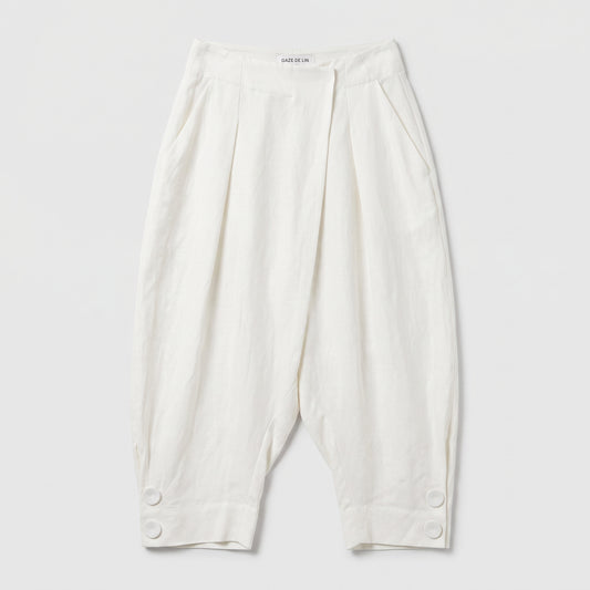 Tailored Linen Cropped Trousers