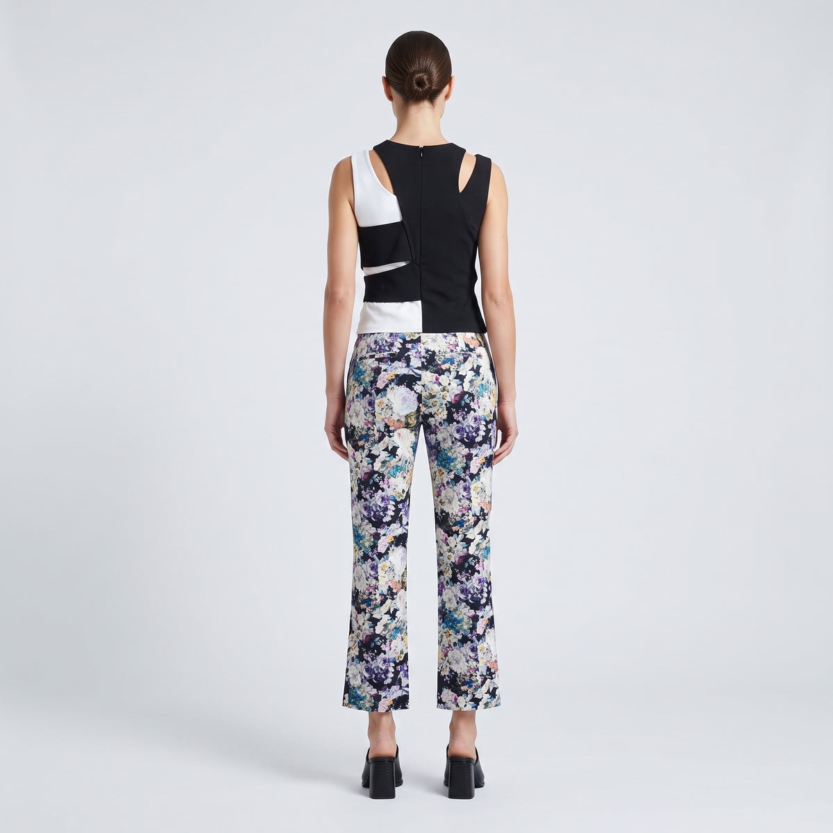 Floral Print Tailored Trousers