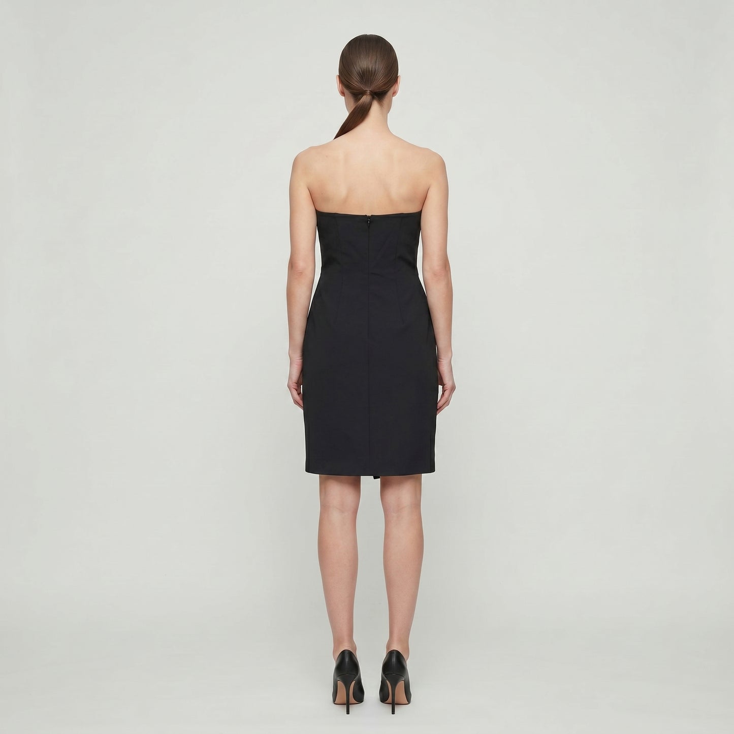 Strapless Draped Cocktail Dress