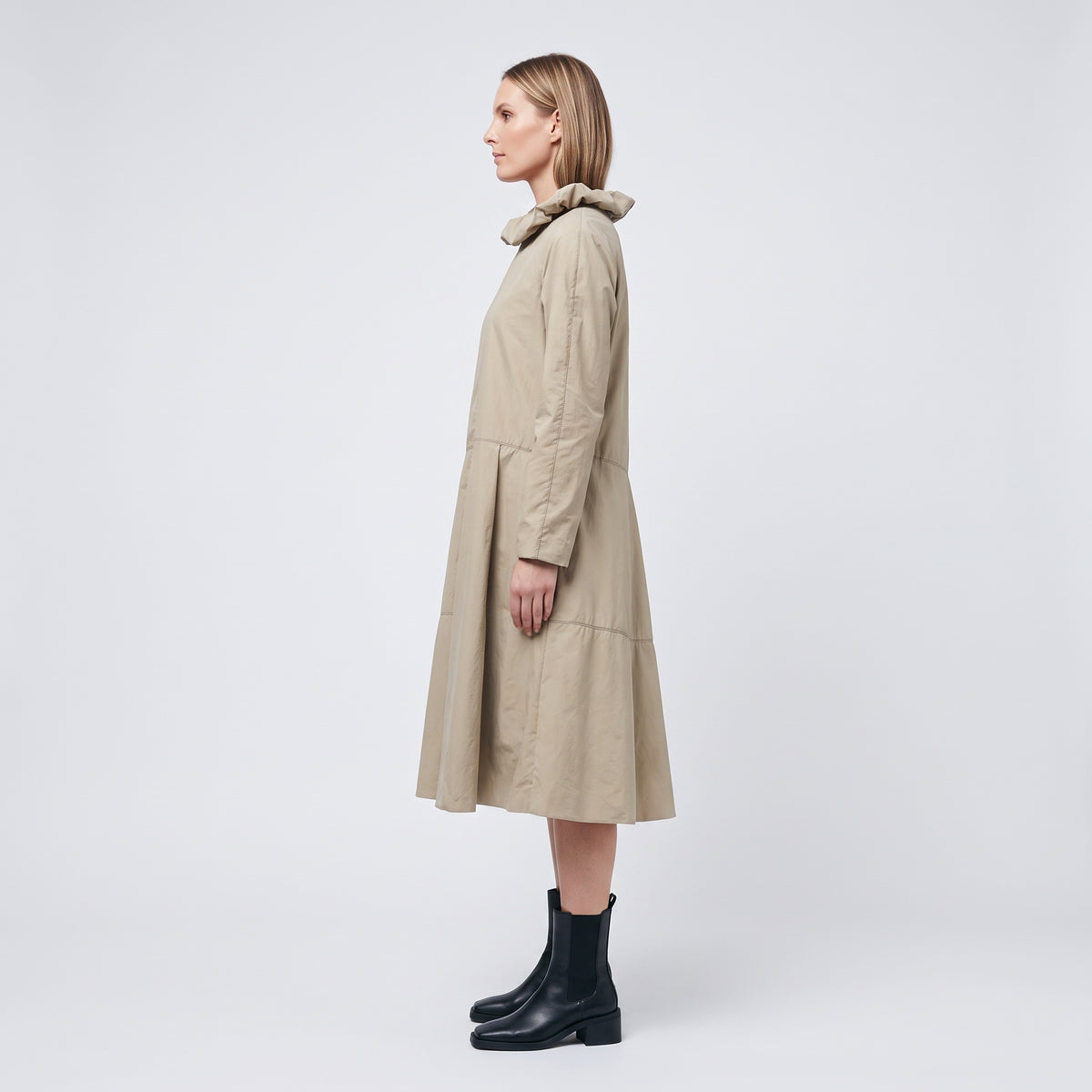 Minimalist High-Neck Padded Coat