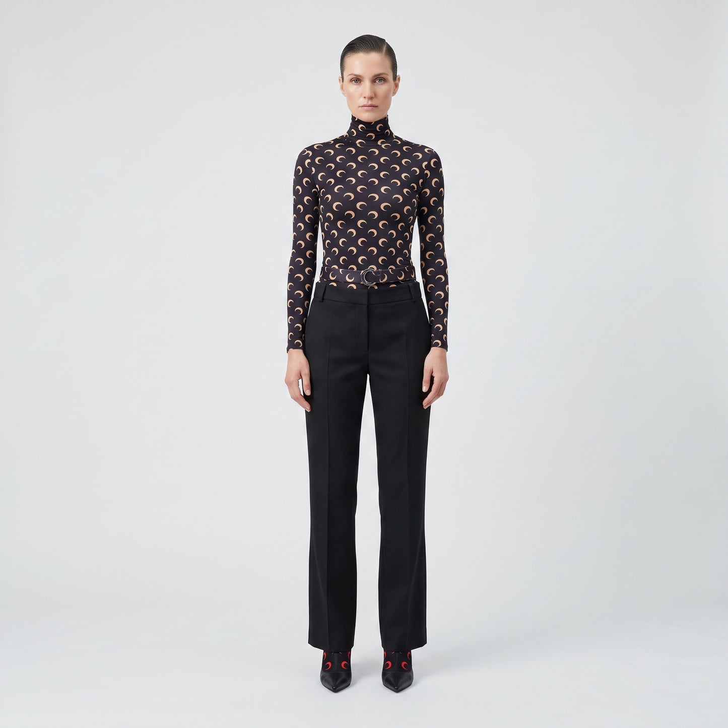 Tailored High-Waisted Black Trousers