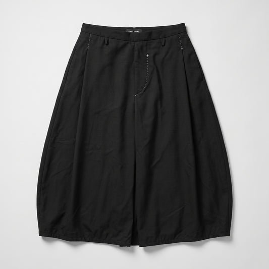 Black Cropped Wide Leg Trousers