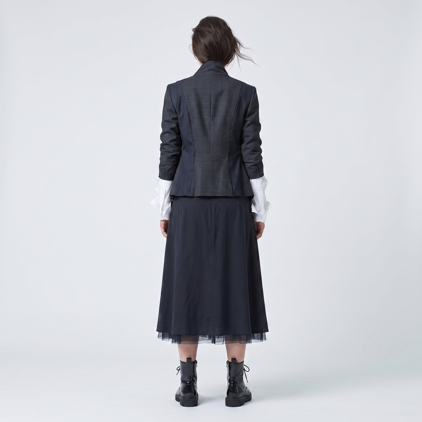 Minimalist A-Line Midi Skirt