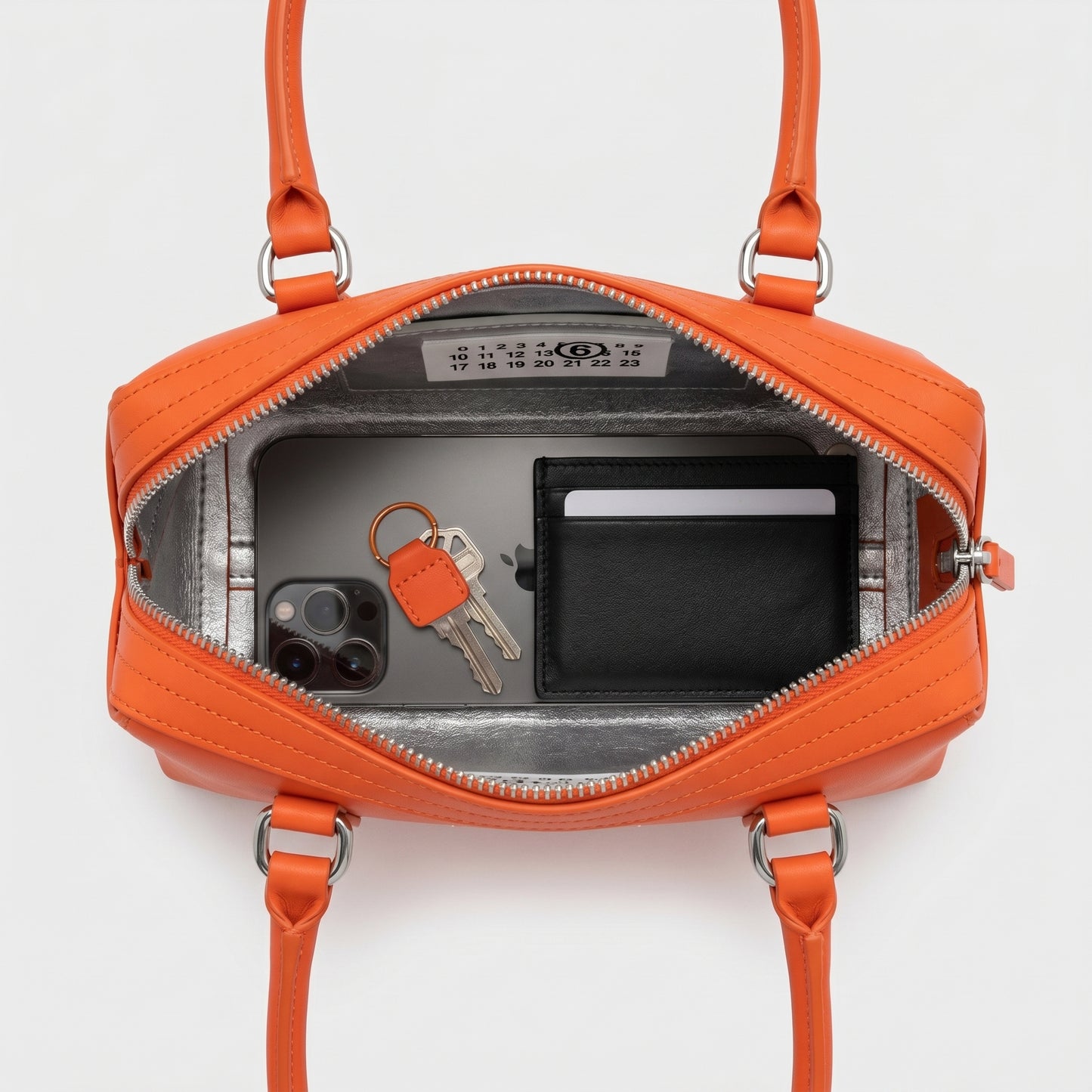 Vibrant Orange Barrel Shoulder Bag