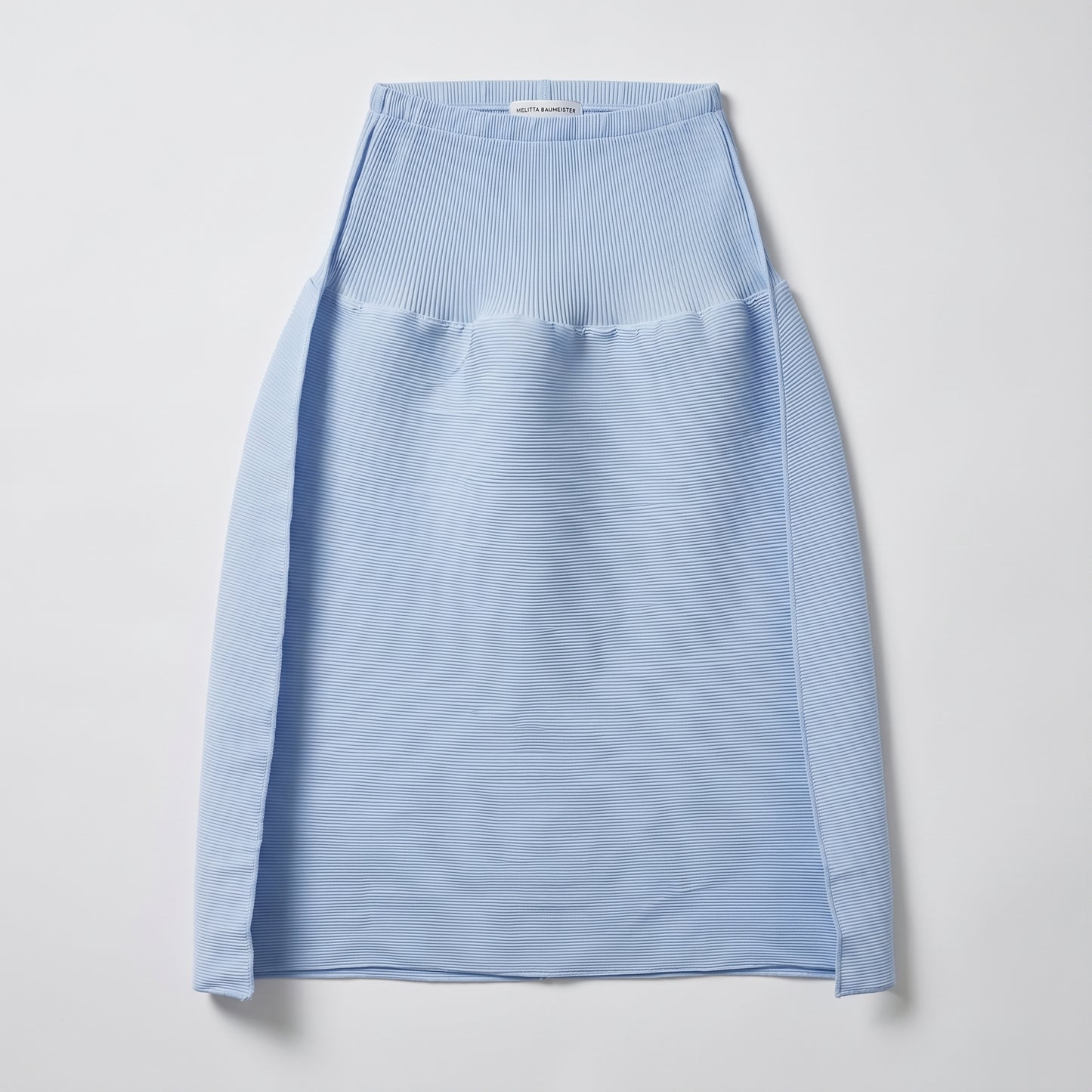Architectural Pleated Powder Blue Skirt