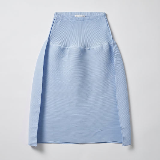Architectural Pleated Powder Blue Skirt