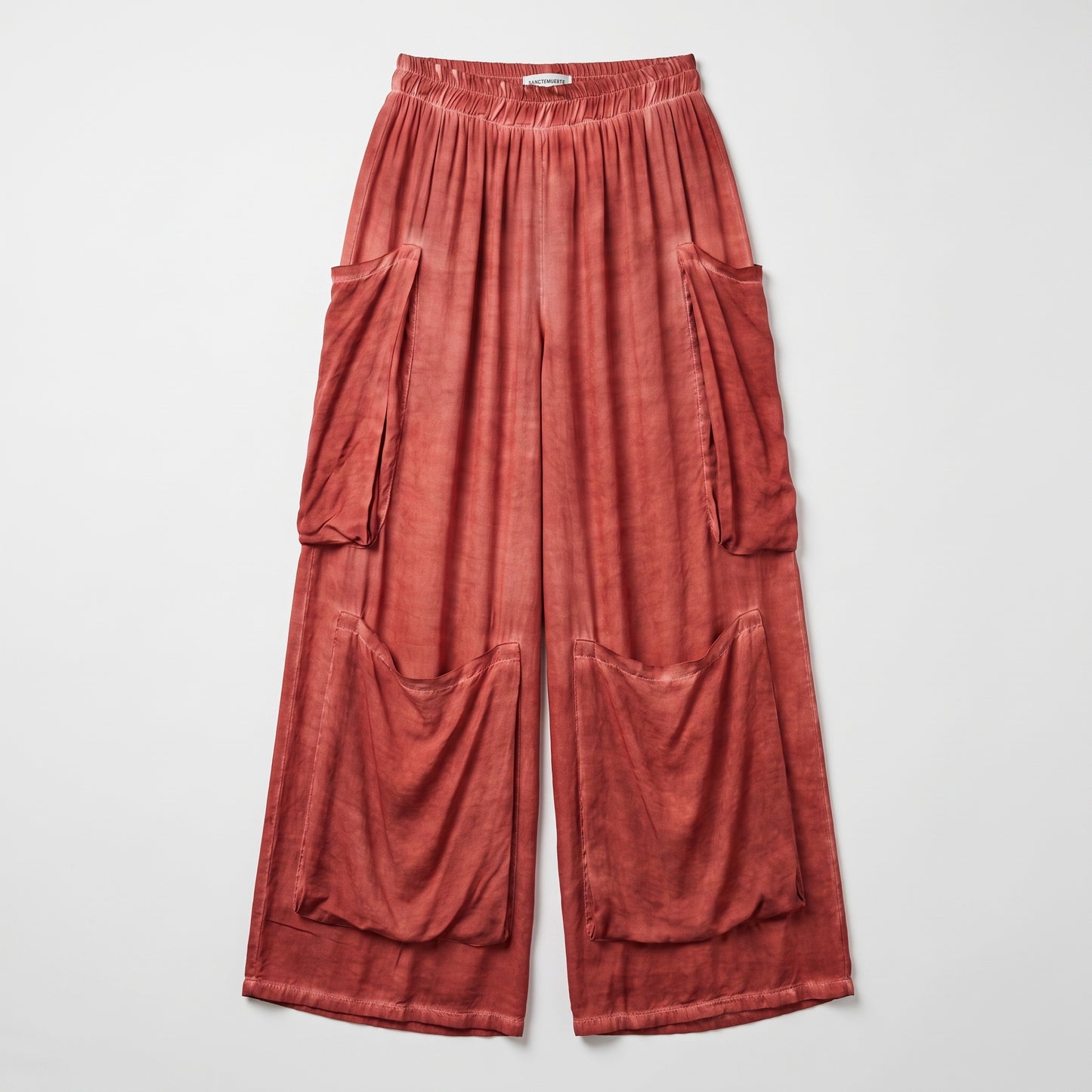 Terracotta Utility Wide-Leg Trousers