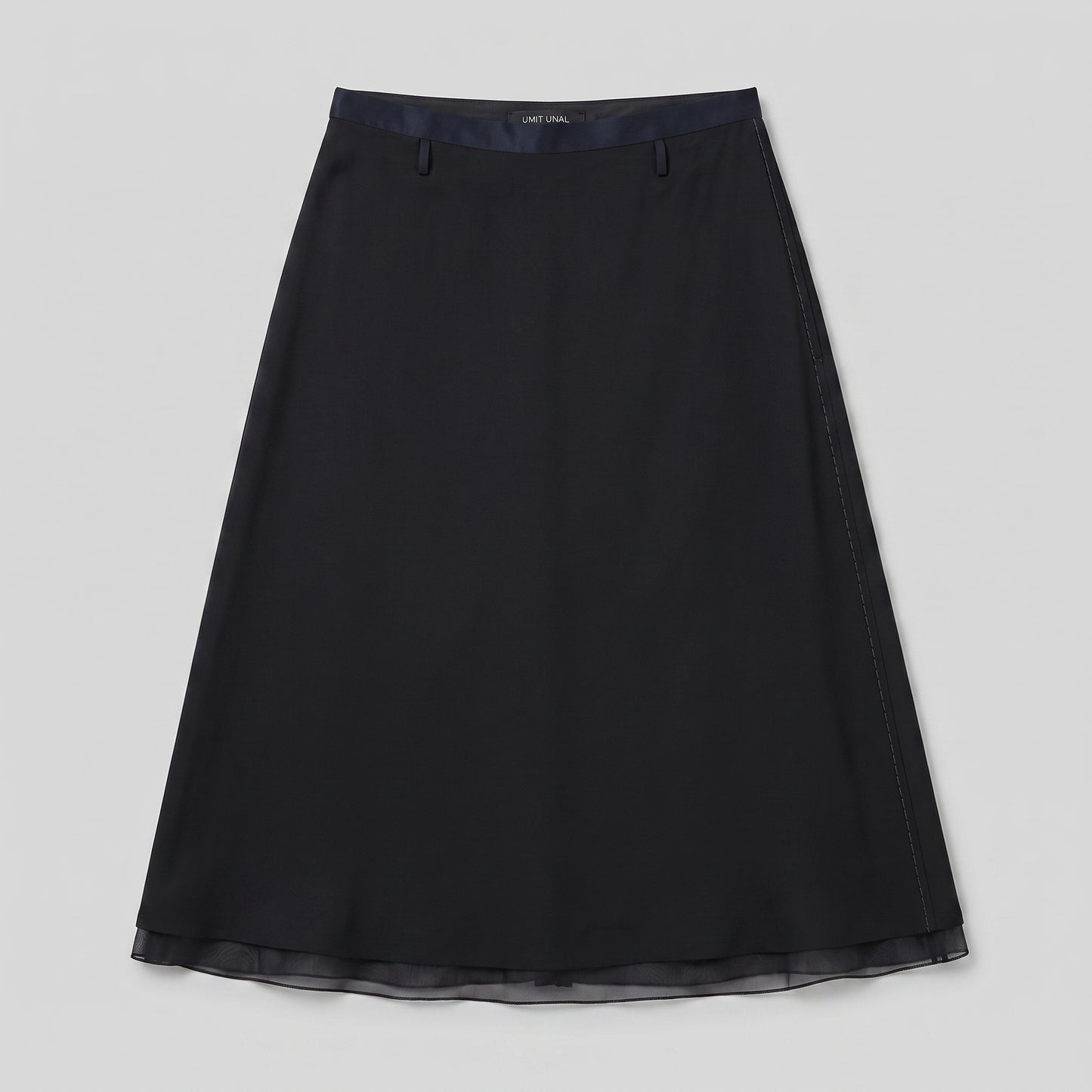Minimalist A-Line Midi Skirt