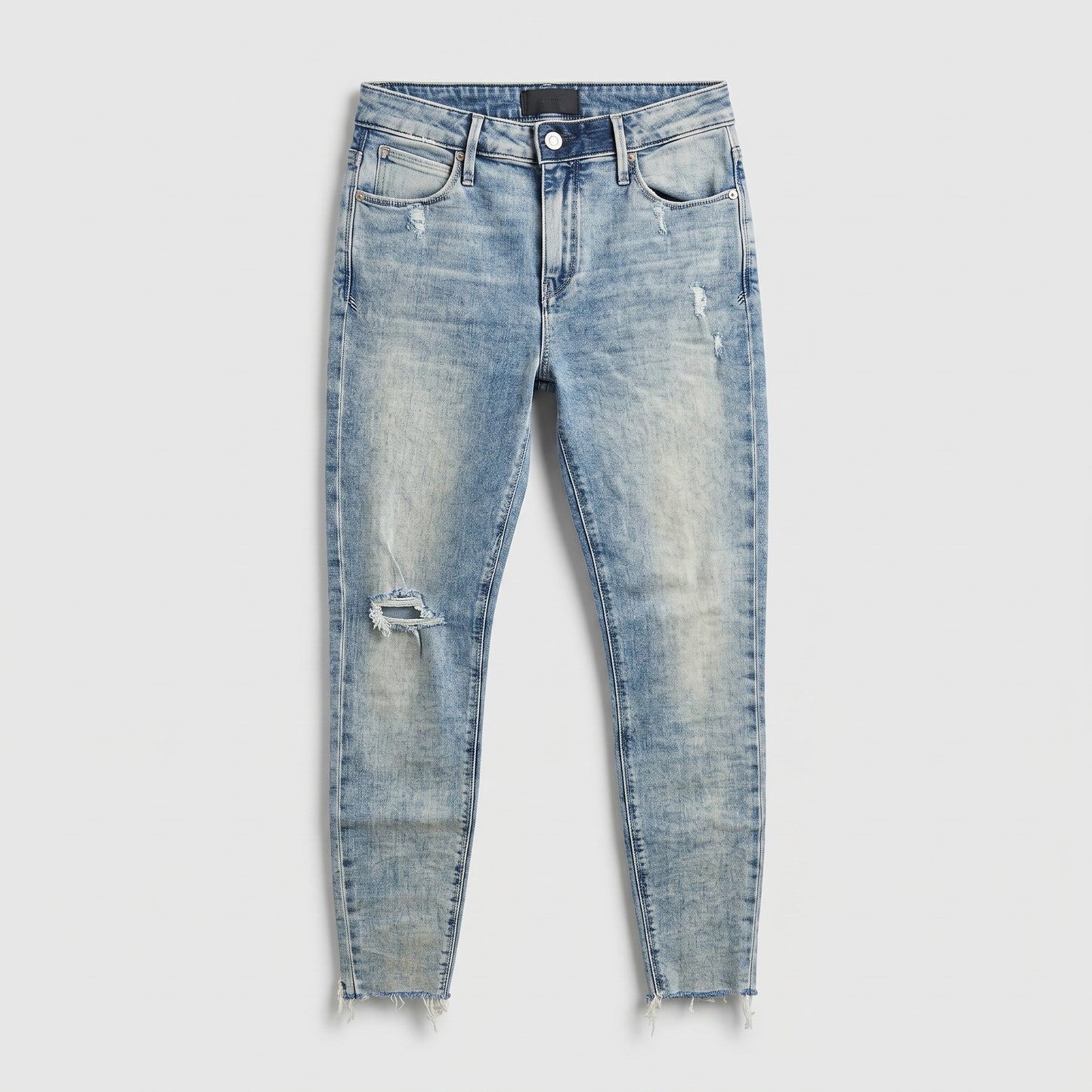 Distressed Light Wash Skinny Jeans
