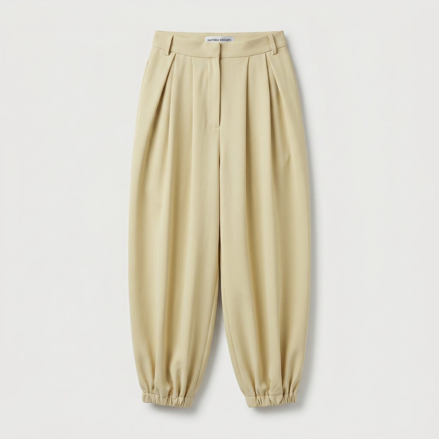 Tailored High-Waist Pleated Trousers