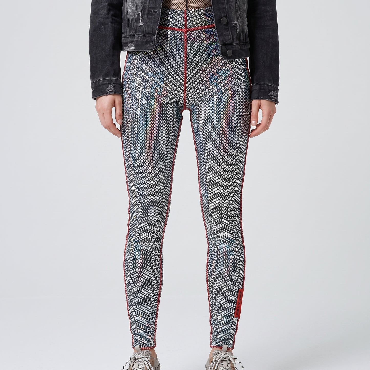 Iridescent Sequin High-Rise Leggings