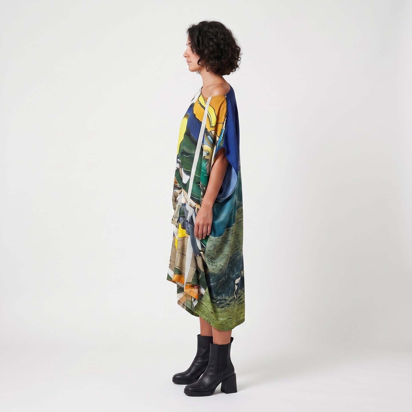 Abstract Printed Oversized Top