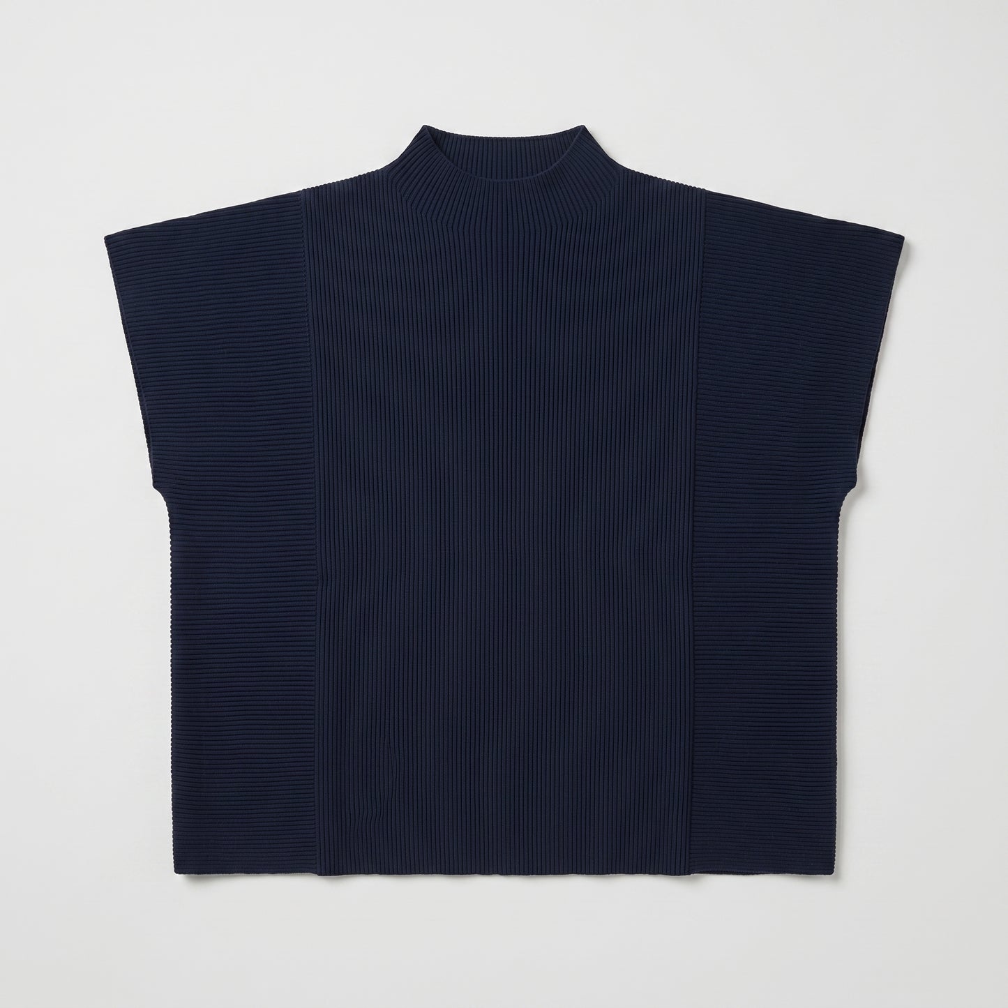Ribbed Mock Neck Shell
