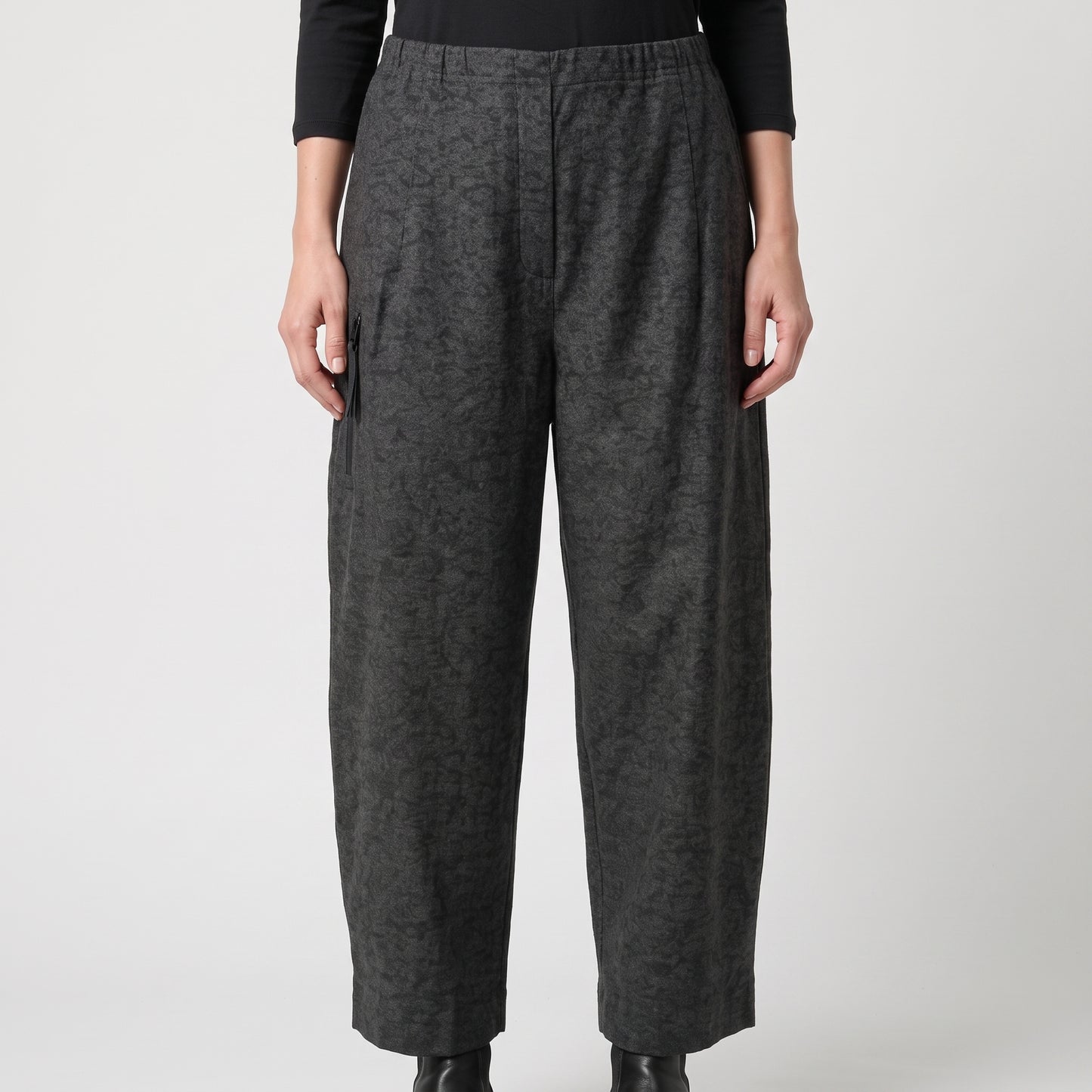 Textured Charcoal Tailored Trousers