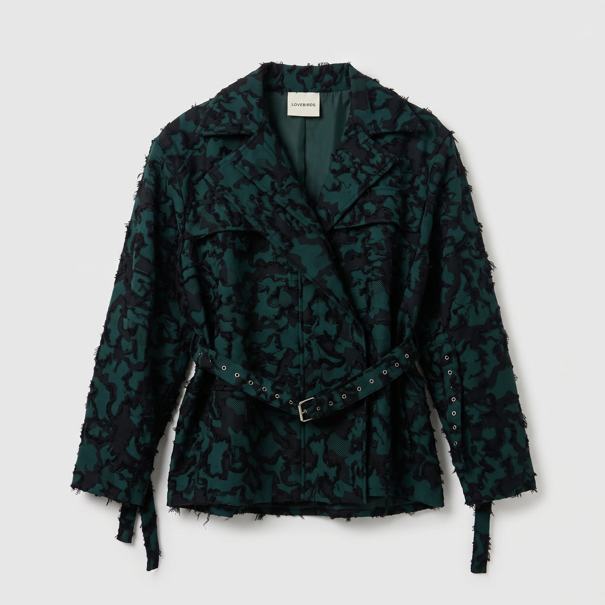 Textured Belted Utility Jacket