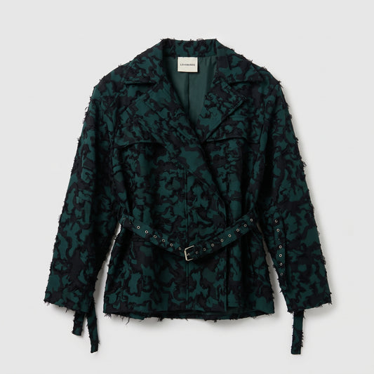 Textured Belted Utility Jacket
