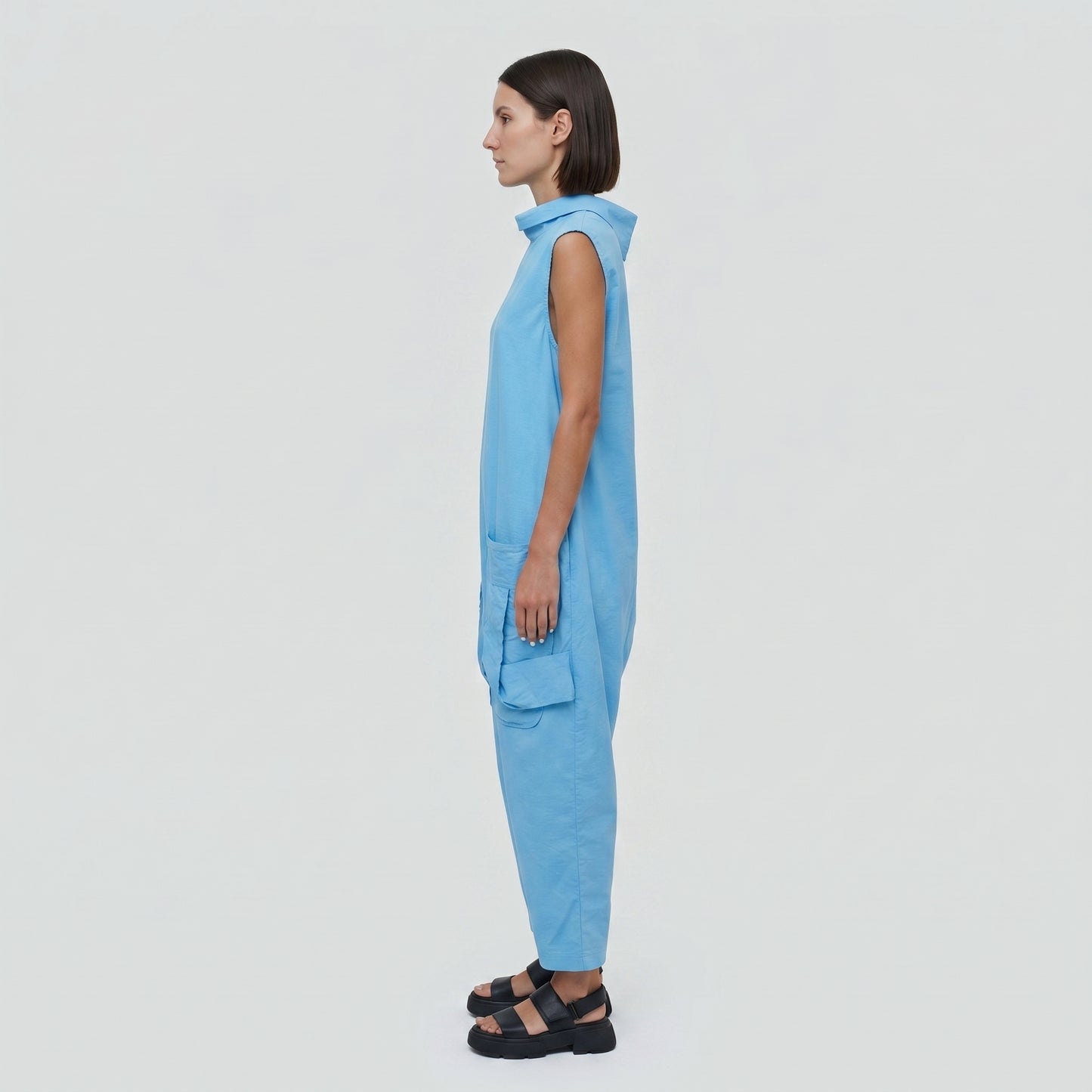 Sleeveless Drop Crotch Jumpsuit