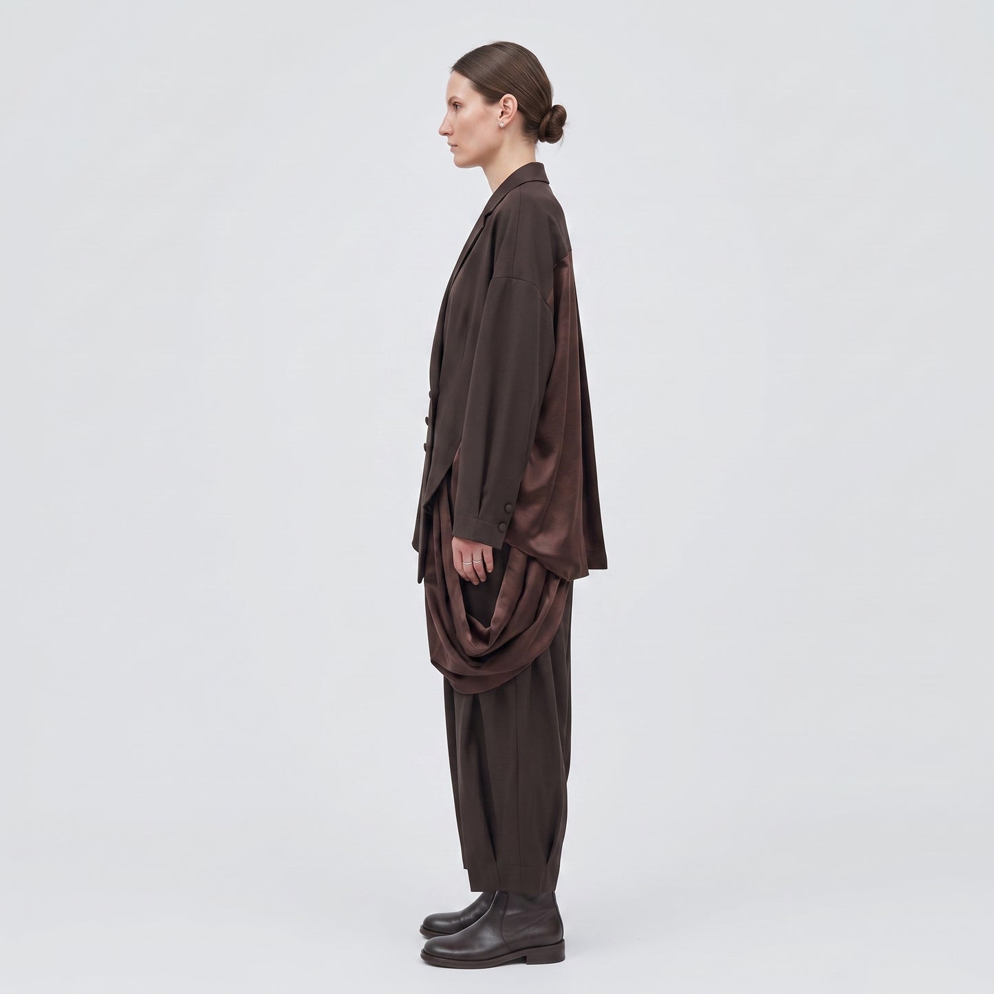 Structured Double-Breasted Tailored Jacket