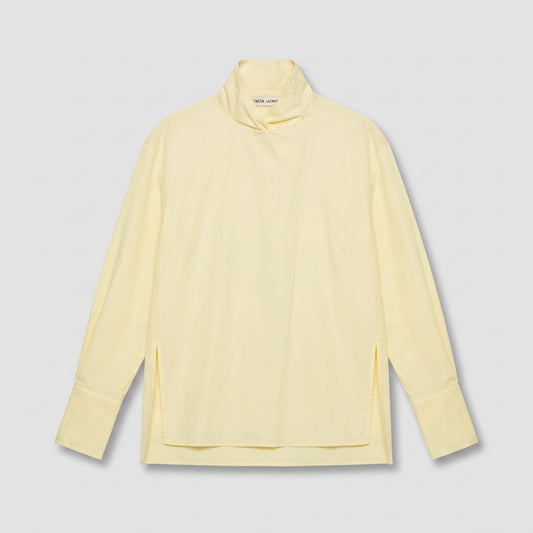 Pastel Mock Neck Long-Sleeve Top